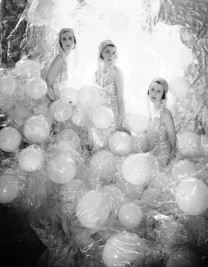 The Soapsuds Group, (left to right) Baba Beaton, Wanda Baillie-Hamilton, and Lady Bridget Poulett, at the Living Posters Ball, 1930, photograph by Cecil Beaton. Courtesy of The Cecil Beaton Studio Archive, Sotheby’s