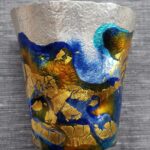 A silver and enamel tumbler by Malcolm Appleby and Jane Short, © Armadillo Central, 2017