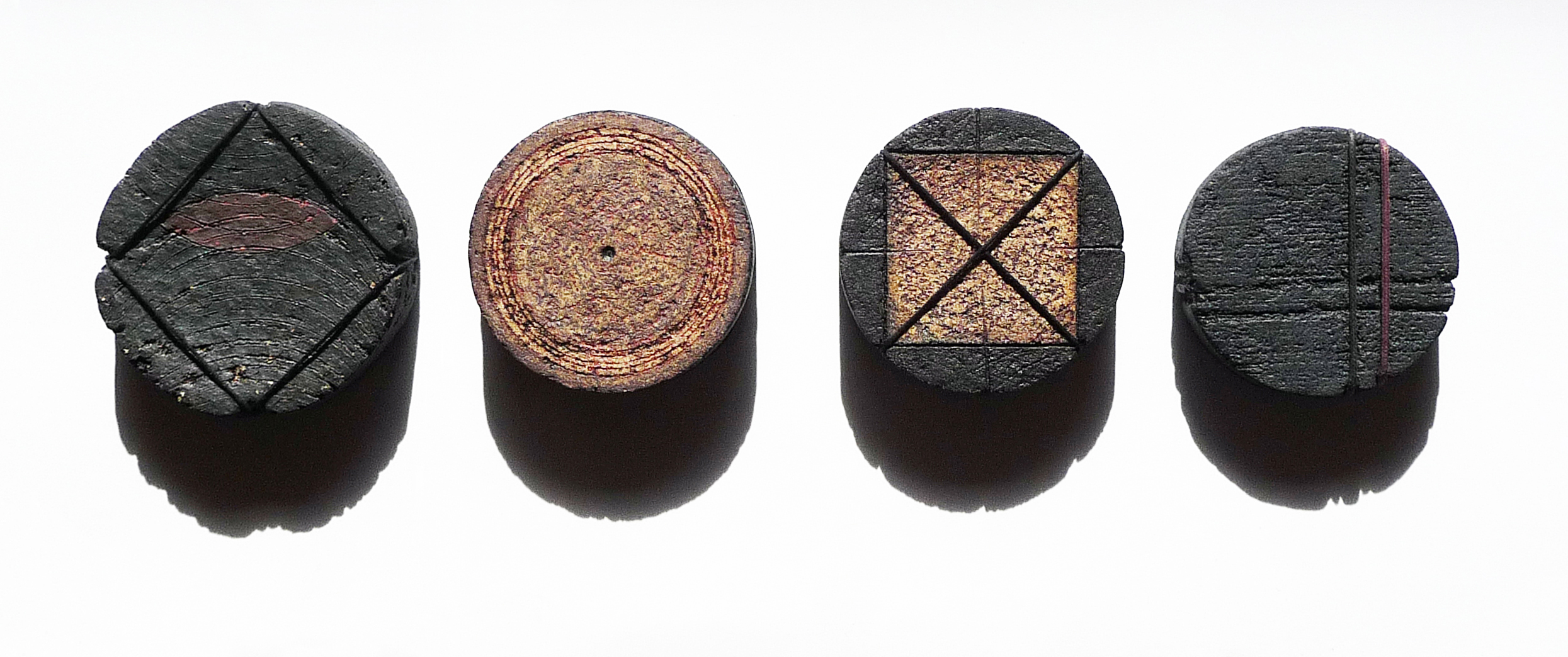 Once Upon A Time I, II, III, IV, 2014 obverses, by Danuta Solowiej 