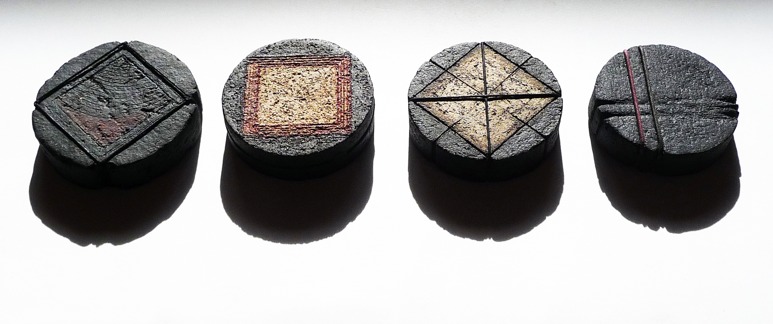 Once Upon A Time I, II, III, IV, 2014 reverses, by Danuta Solowiej 