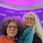 Diana Scarborough and Emma Boden at BBC Radio Sheffield for the Paulette Edwards Show