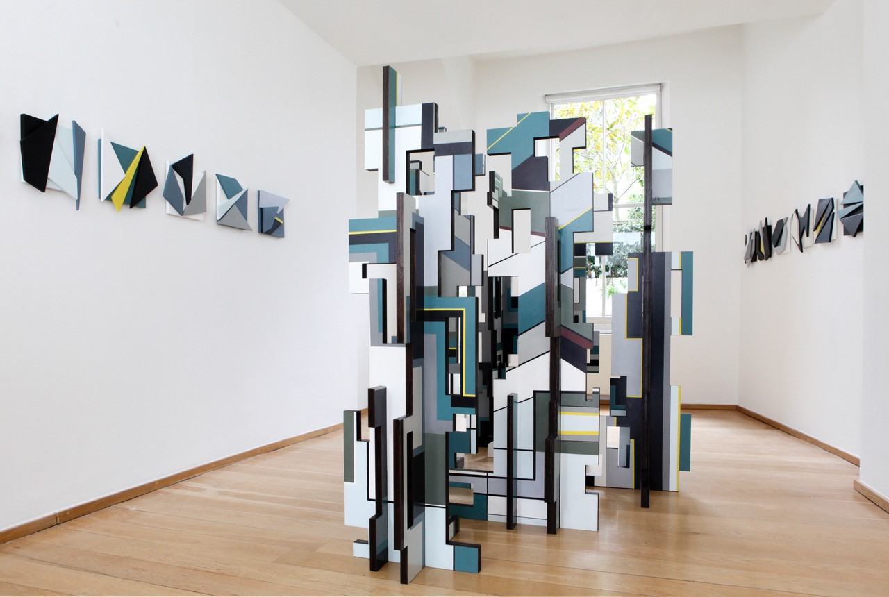 Lisa Traxler’s Blast Wall exhibition at The Foundry Gallery in Chelsea, London, photo: Tessa Newmark