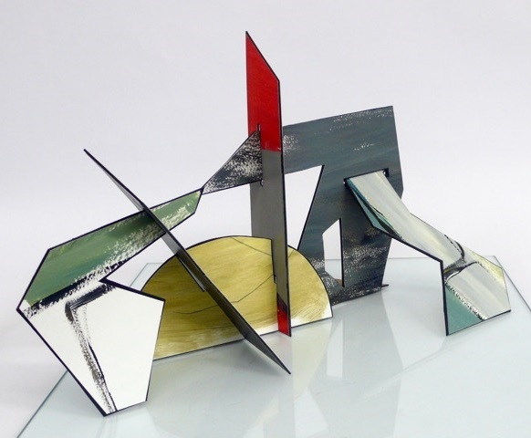 Lisa Traxler ‘OBSERVATION POST 1’ 2017, acrylic on Fabriano paper on board, 28 x 40 x 40cm