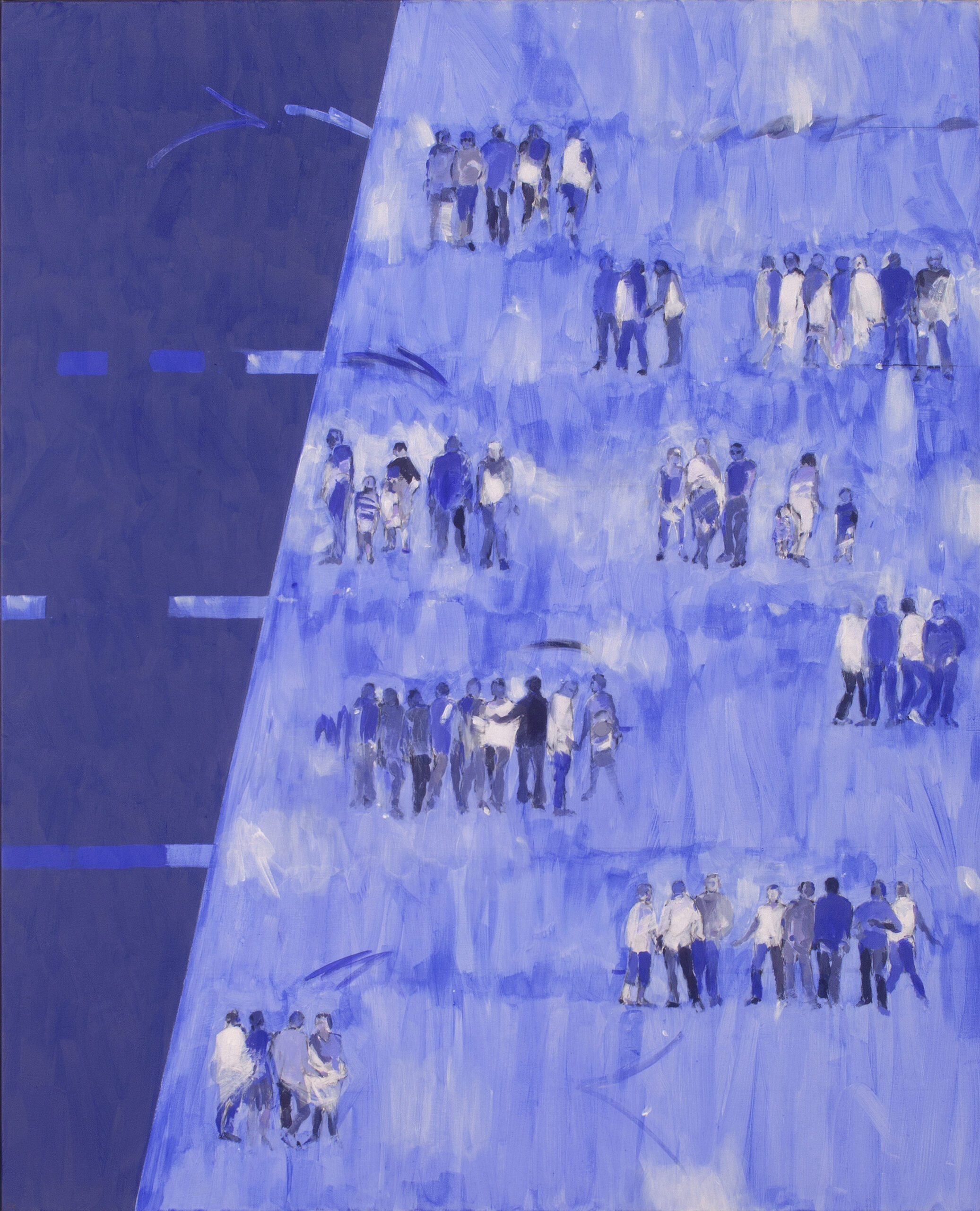 Zoe Kronberger BLUE GENES LEFT HANDED 100x81 acrylic on canvas