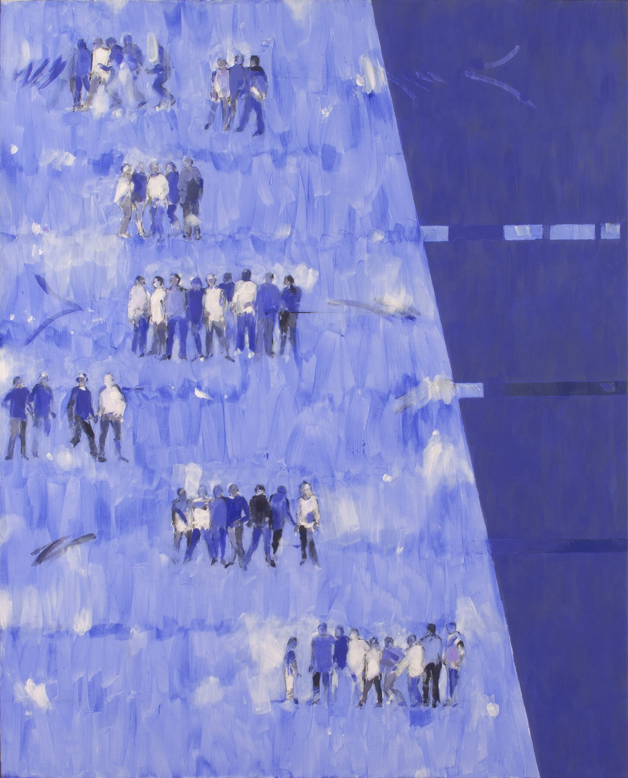 Zoe Kronberger BLUE GENES RIGHT HANDED 100x81 acrylic on canvas