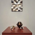 Angela Cork Facet vessels and woven precious metals wall piece