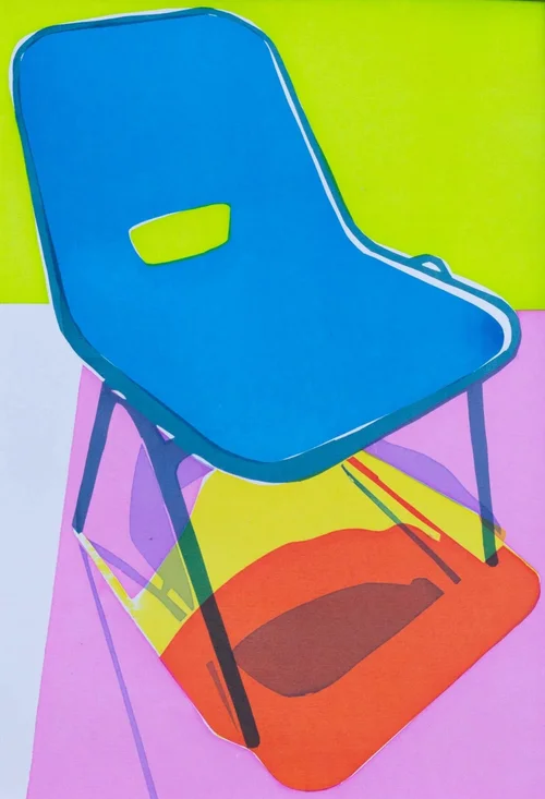 Disco Chair, screenprint, Image size: 28 × 41cm, by Elizabeth Jane Taylor