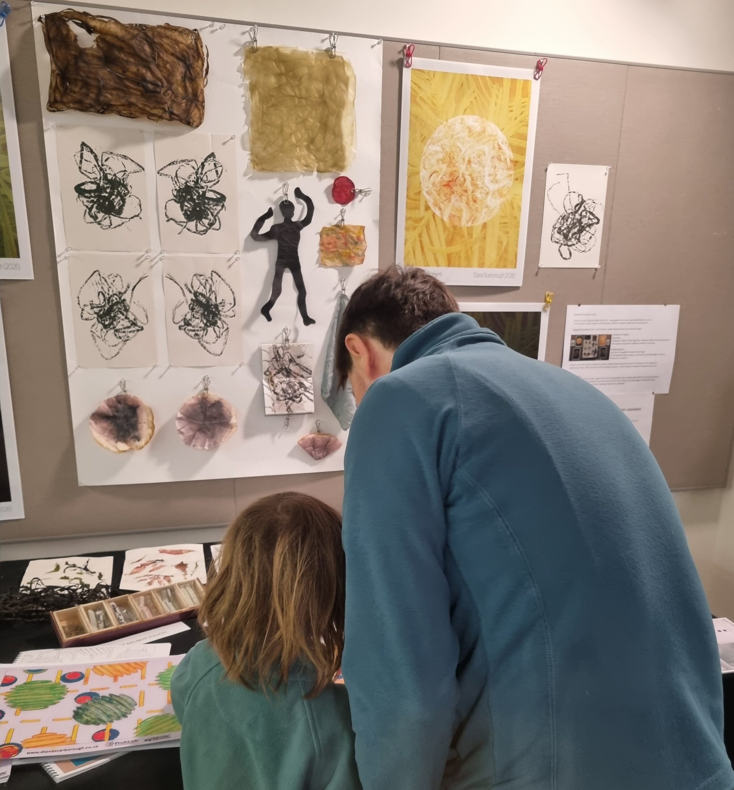 Visitors at the Art of Eco-conscious Colour exhibition
