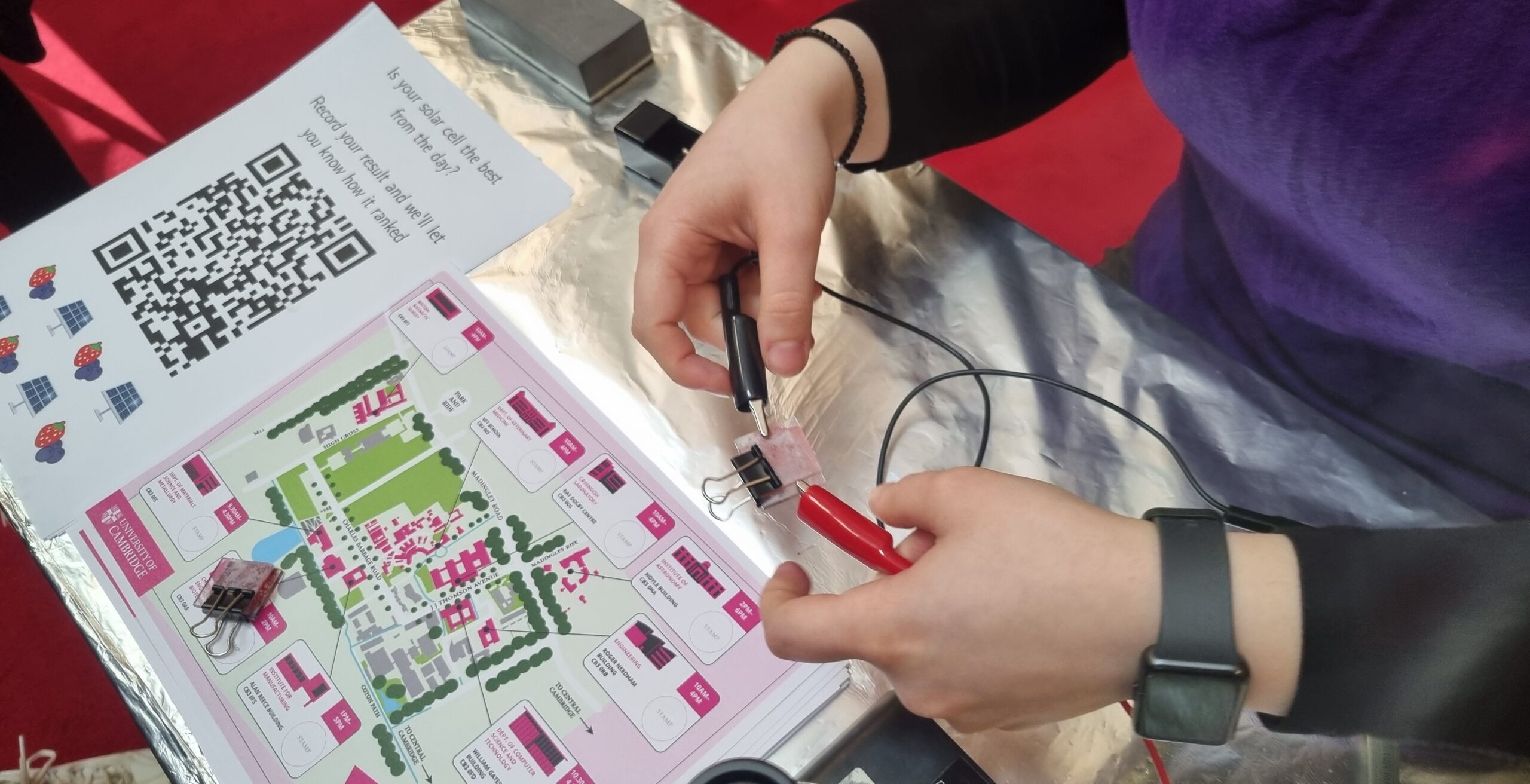 Stranks Lab testing a berry solar cell 